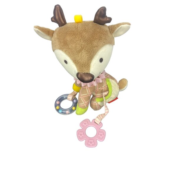 Skip Hop Reindeer Deer Activity Plush Rattle Teether 10" Stuffed Animal Toy - Picture 1 of 8